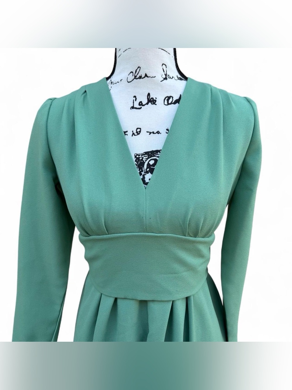 Vintage Seafoam Green Handmade Prairie Dress